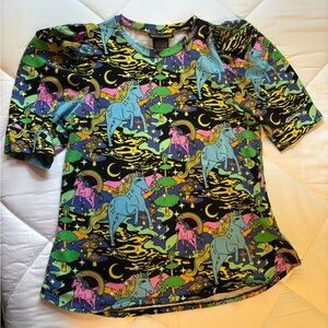 Nooworks Multicolor Unicorn Puff Sleeve Tee
